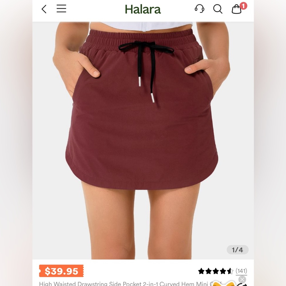 NWT Halara Skorts RED ONLY